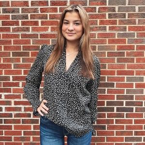 Animal Printed Long Sleeve Top